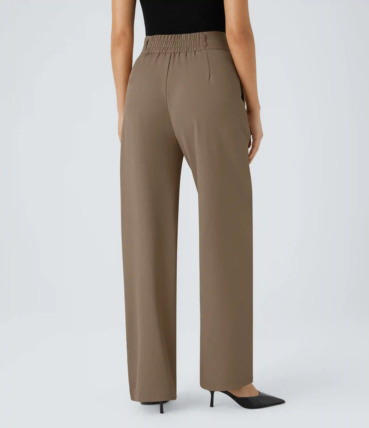 Halara Flex™ High Waisted Zipper Pocket Shirred Straight Leg Work Pants