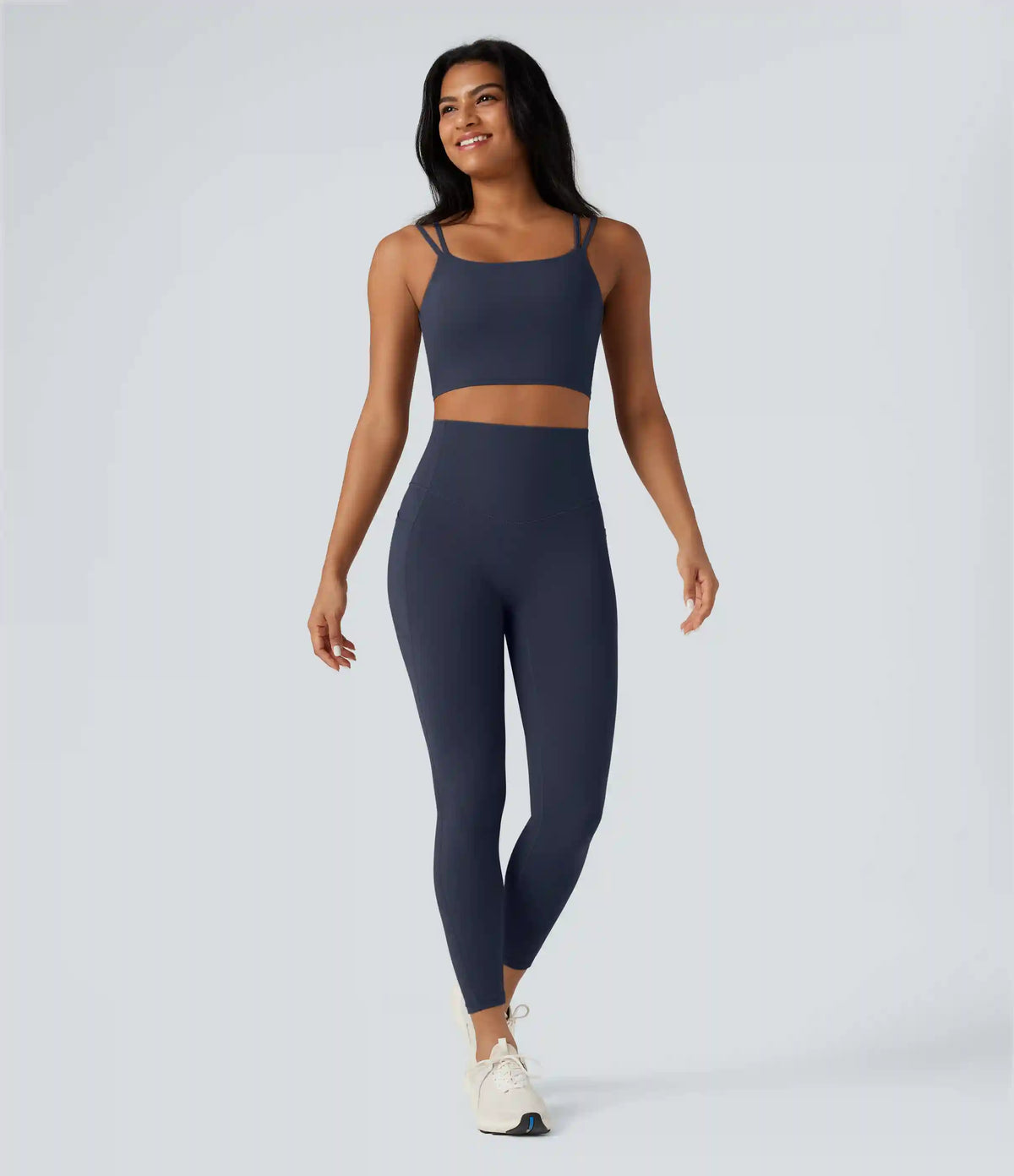 Halara UltraSculpt™ Double Straps Twisted Backless Cropped Yoga Tank Top
