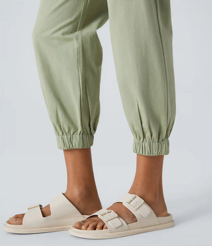 Mid Rise Casual Joggers with Pockets