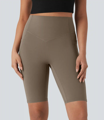 Halara UltraSculpt™ High Waisted Scrunch Butt Lifting Tummy Control Side Pocket Shaping Workout Biker Shorts 9''