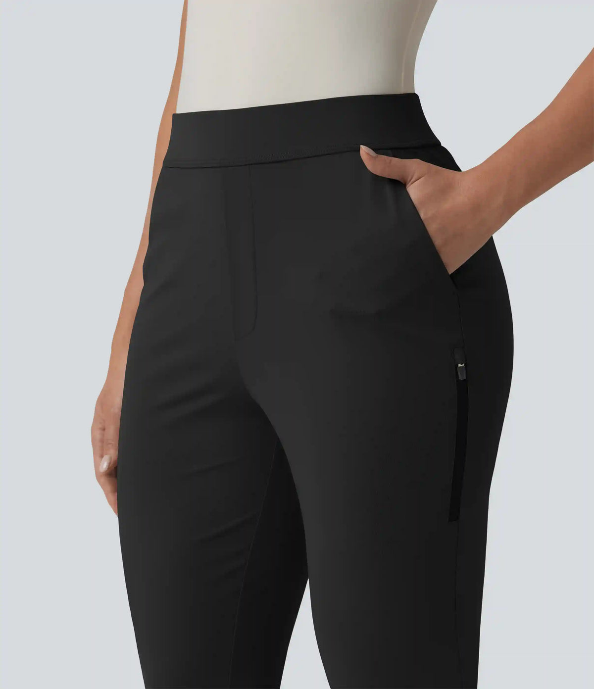 High Waisted Tapered Golf Pants with Pockets