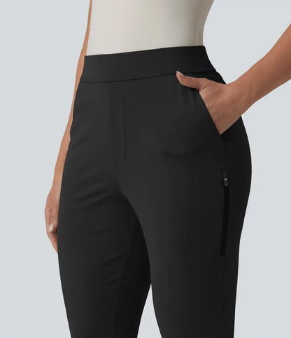 High Waisted Tapered Golf Pants with Pockets