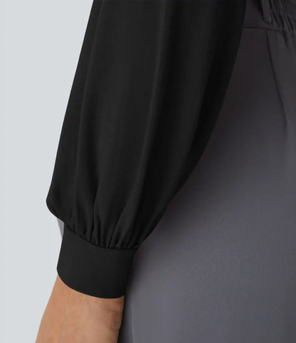 V Neck Long Sleeve Work Bodysuit