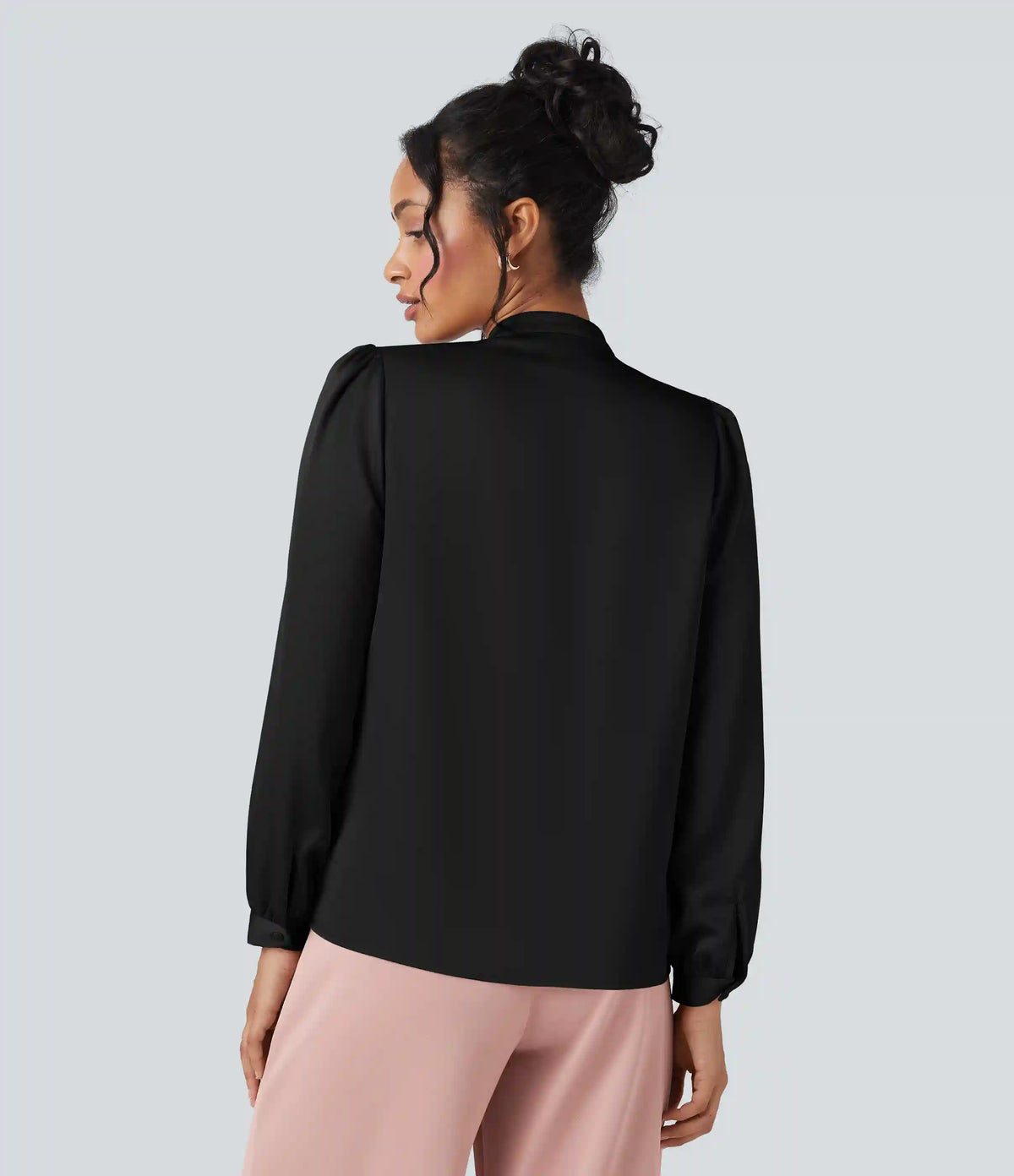 Tie Front Long Sleeve Work Shirt