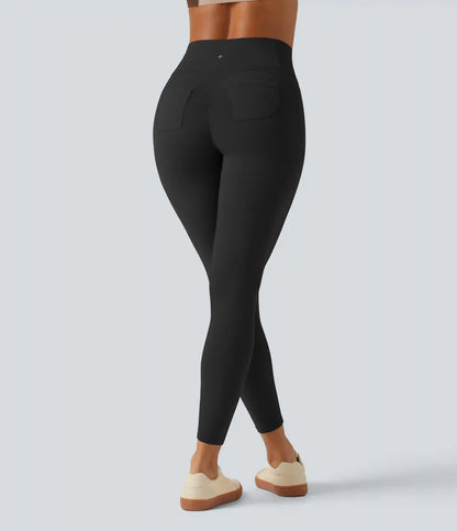 Halara UltraSculpt™ High Waisted Tummy Control Ruched Yoga Leggings with Pockets