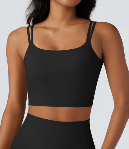 Halara UltraSculpt™ Double Straps Twisted Backless Cropped Yoga Tank Top