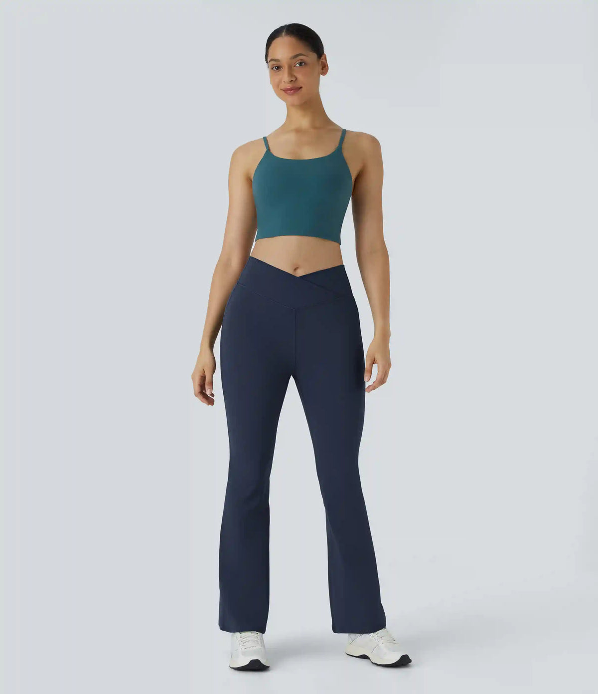 DayStretch High Waisted Crossover Flare Yoga Leggings