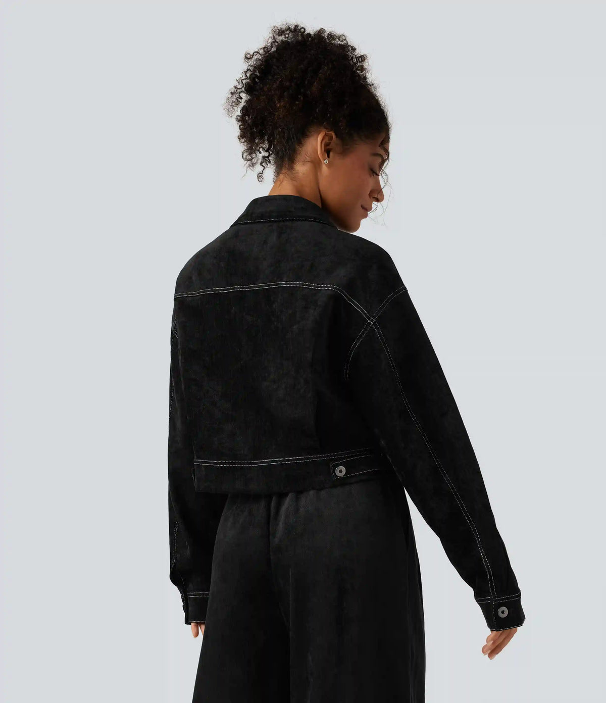 Long Sleeve Casual Shirt Jacket with Pockets