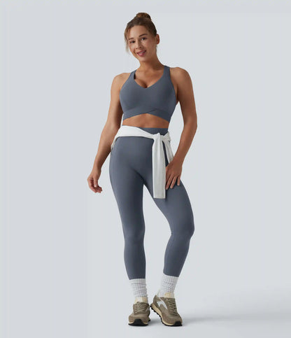 Halara UltraSculpt™ Light Support V Neck Racerback Running Sports Bra DD-F Cups
