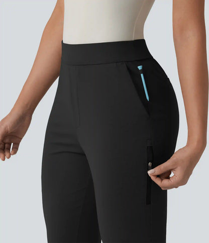 High Waisted Tapered Golf Pants with Pockets