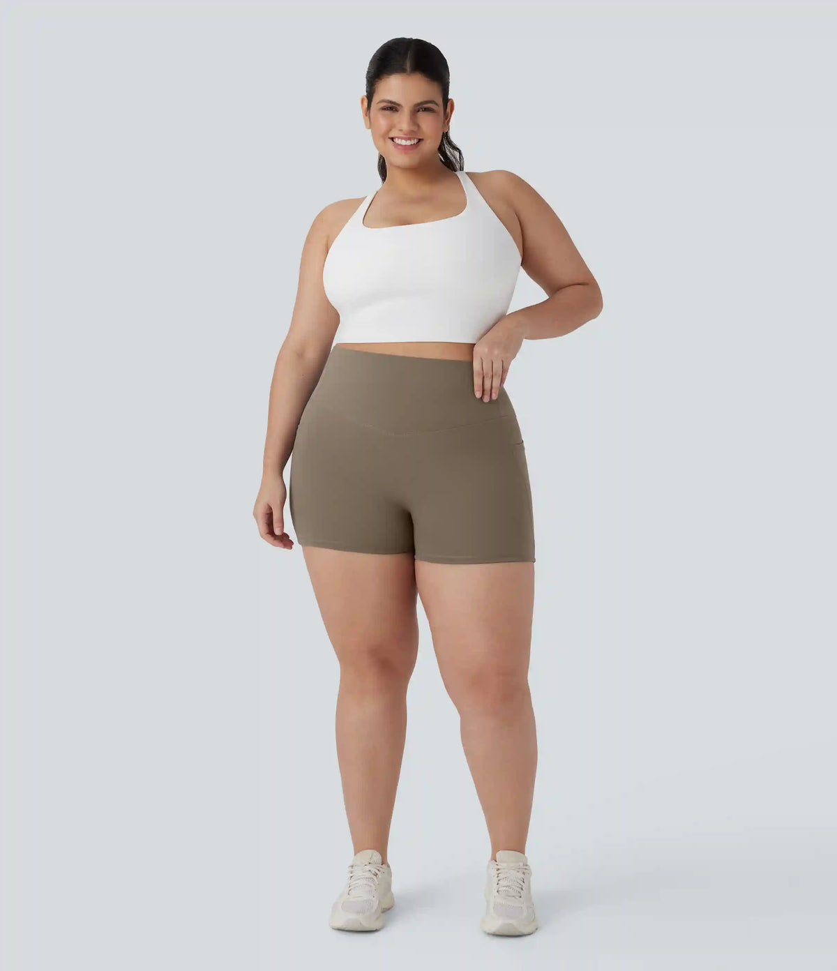 Plus Size Halara UltraSculpt™ High Waisted Tummy Control Training Biker Shorts 3'' with Pockets