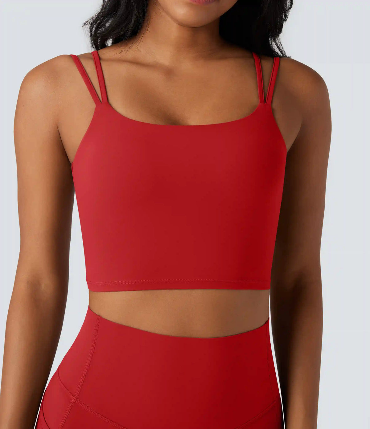 Halara UltraSculpt™ Double Straps Twisted Backless Cropped Yoga Tank Top