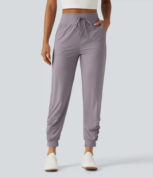 Halara UltraSculpt™ High Waisted Drawstring Ruched Yoga Joggers with Pockets
