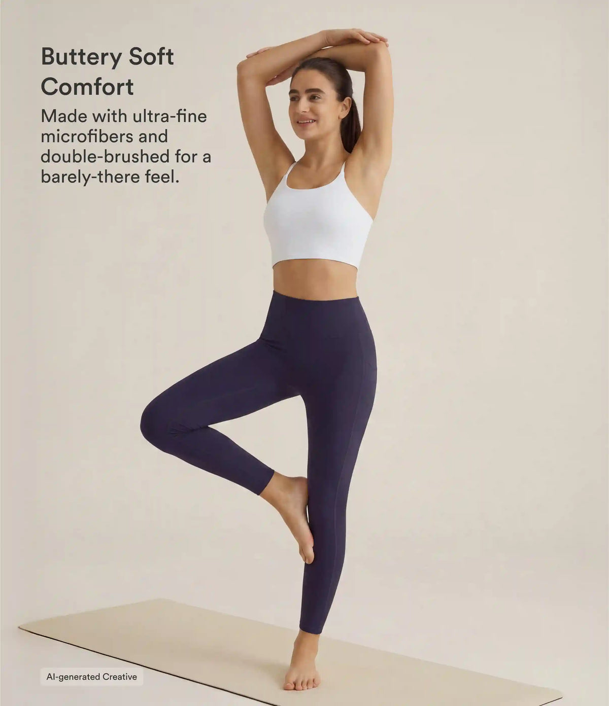 SoftlyZero™ High Waisted Double Pockets Plain Leggings