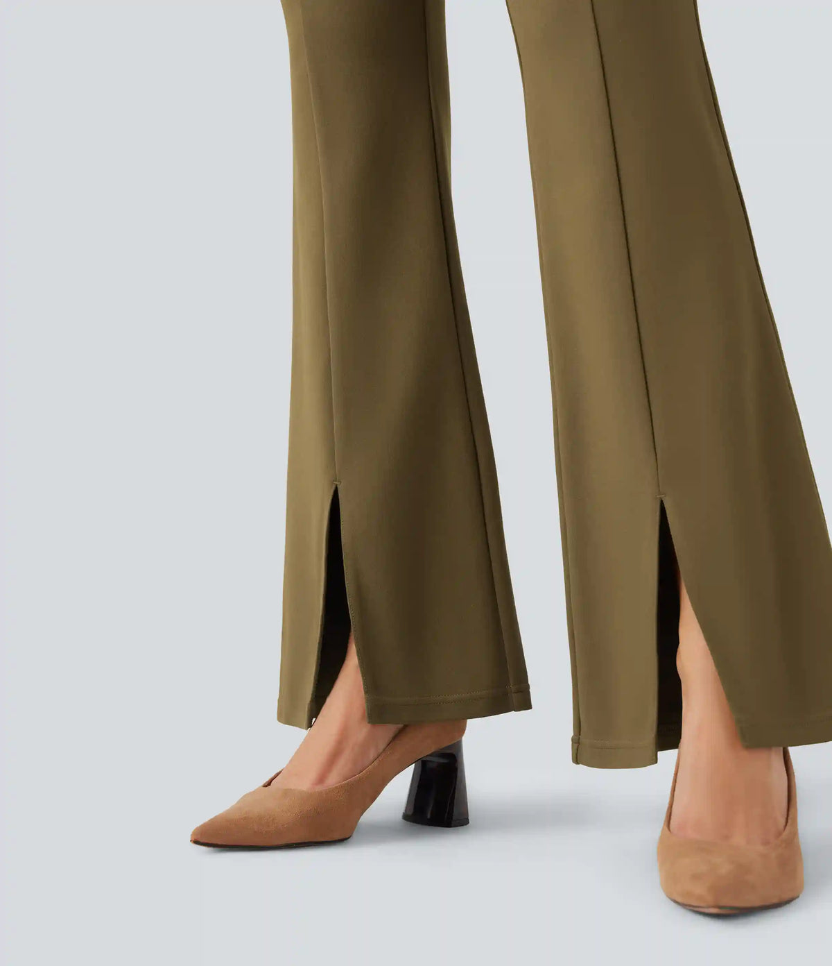 High Waisted Flare Work Pants
