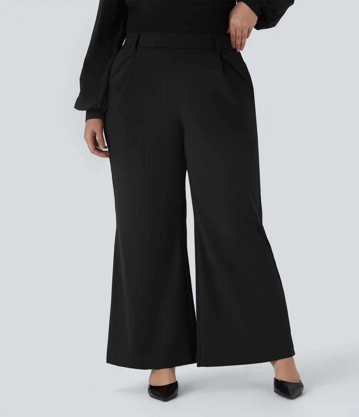 Halara Flex™ DayStretch High Waisted Work Plus Size Flare Pants with Pockets