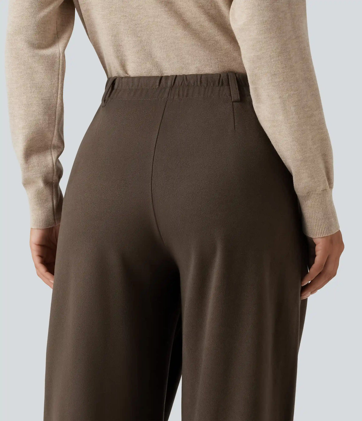High Waisted Tapered Work Pants with Pockets
