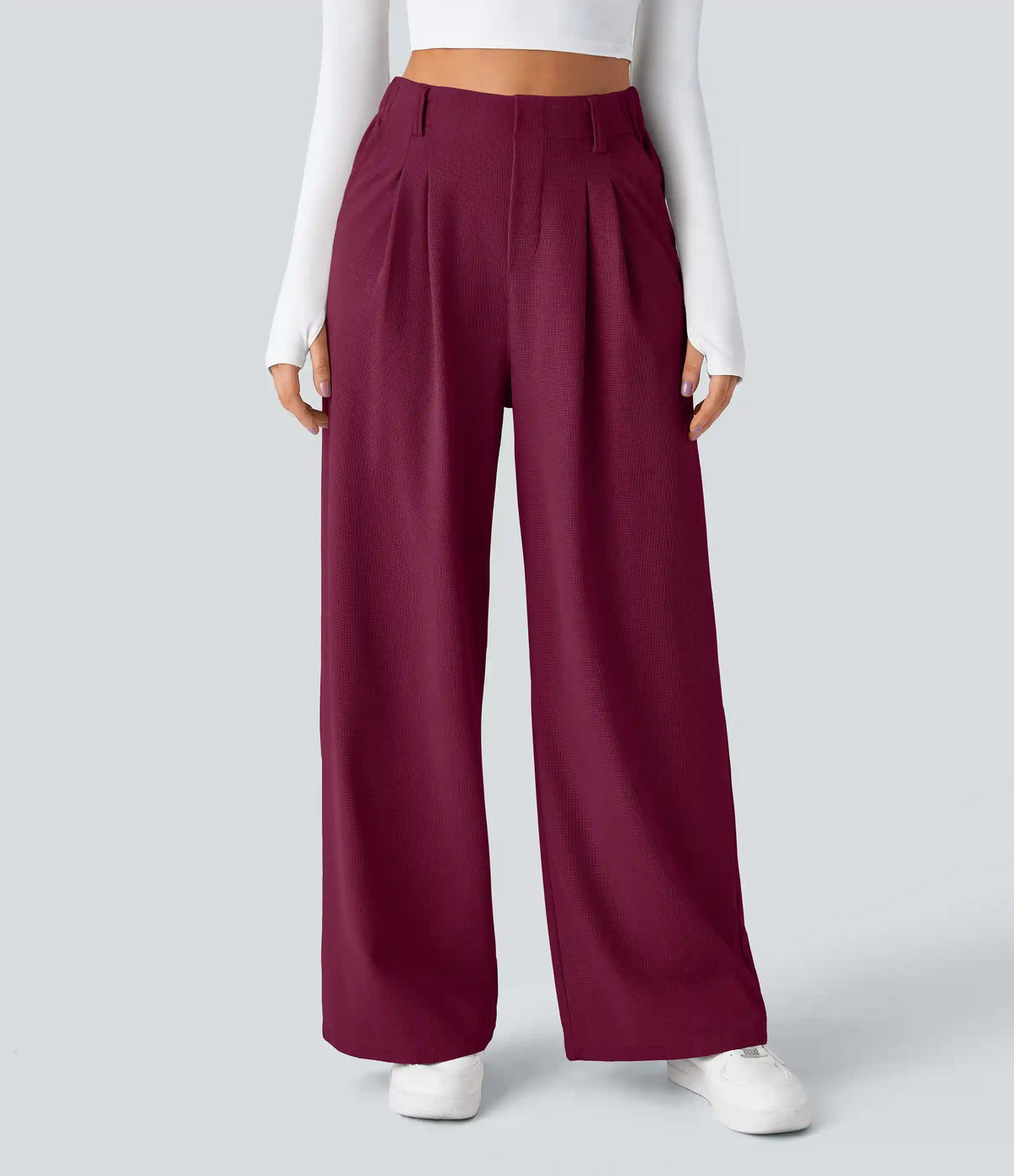 Halara Flex™ High Waisted Pocket Wide Leg Waffle Work Pants