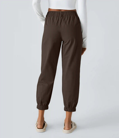 Mid Rise Casual Joggers with Pockets