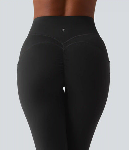 Halara UltraSculpt™ High Waisted Tummy Control Scrunch Contrast Mesh Training 7/8 Leggings with Pockets
