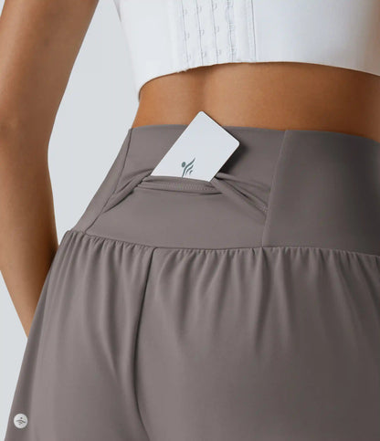 SoftlyZero™ Airy Super High Waisted 2-in-1 InstantCool Yoga Shorts with Pockets