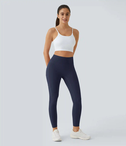 SoftlyZero™ High Waisted Double Pockets Plain Leggings