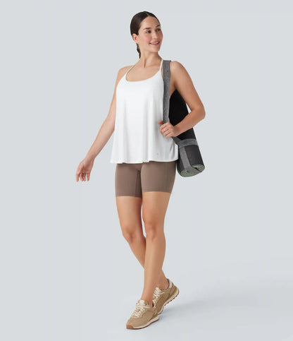 SoftlyZero™ Airy Halter Draped InstantCool Yoga Sports Top DD-F Cups