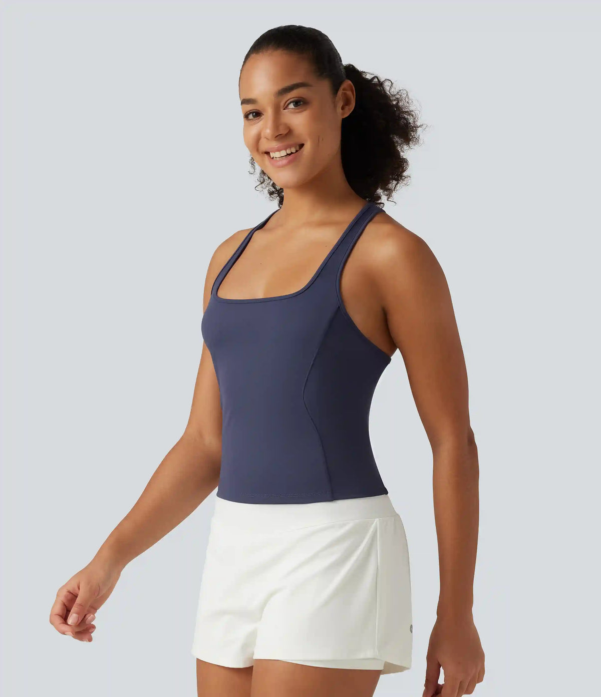 SoftlyZero™ Plush Square Neck Racerback Yoga Tank Top