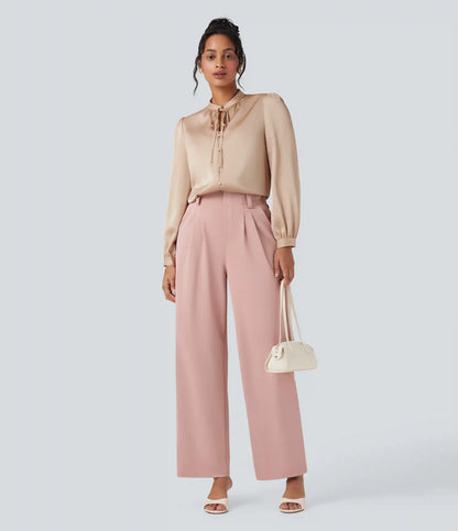 Tie Front Long Sleeve Work Shirt