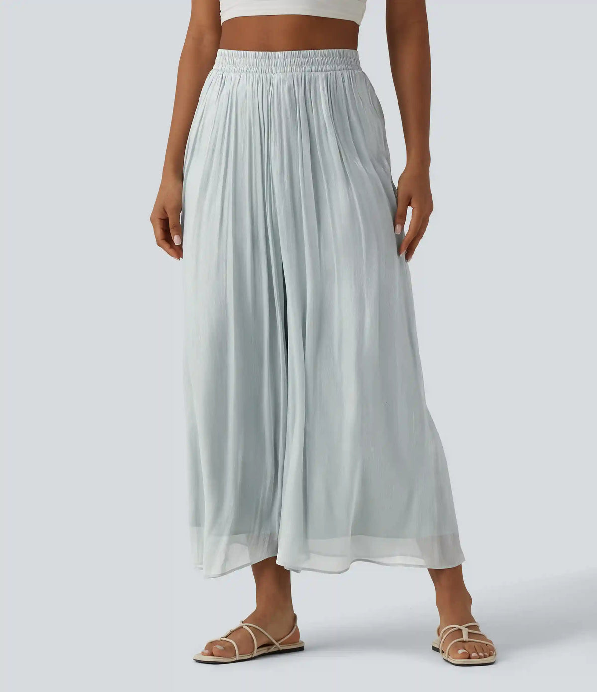 High Waisted Flowy Resort Baggy Pants