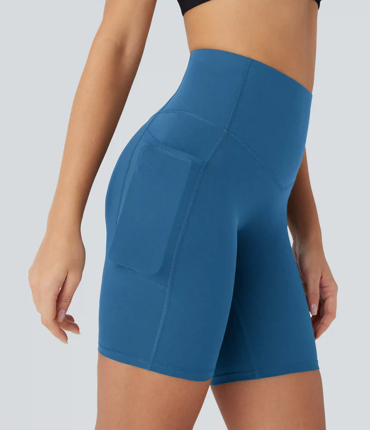 Halara UltraSculpt™ High Waisted Butt Lifting Tummy Control Pocket Shaping Training Biker Shorts 7''