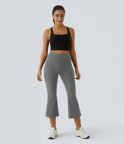 DayStretch High Waisted Pocket Capri Flare Yoga Leggings