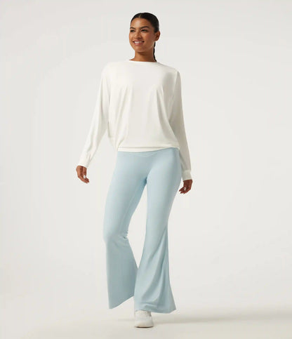 Round Neck InstantCool Quick Dry Long Sleeve Boxy Yoga Sports Top