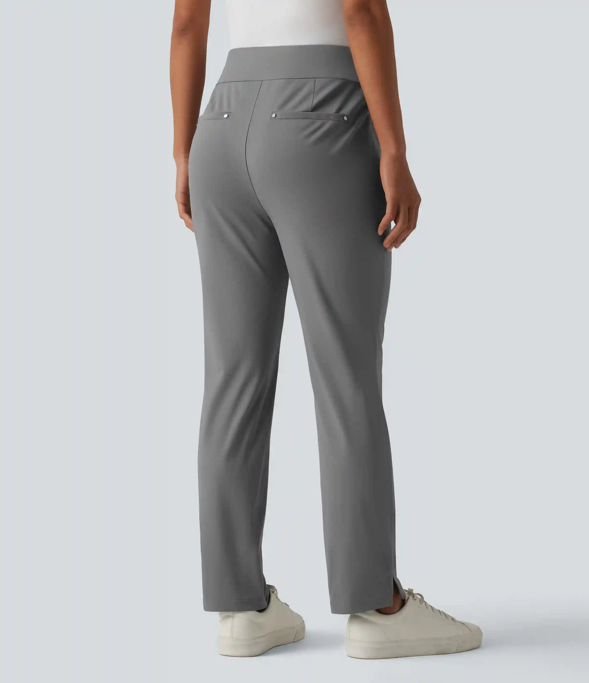 High Waisted Tapered Golf Pants with Pockets