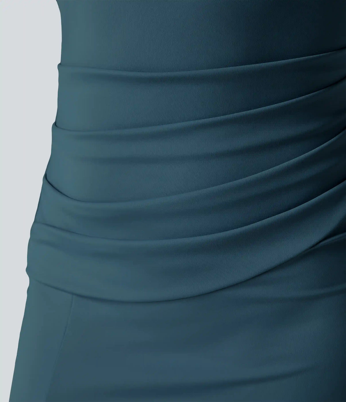SoftlyZero™ Airy Square Neck Backless Corset Ruched Split Bodycon Midi InstantCool Bridesmaid and Wedding Guest Dress