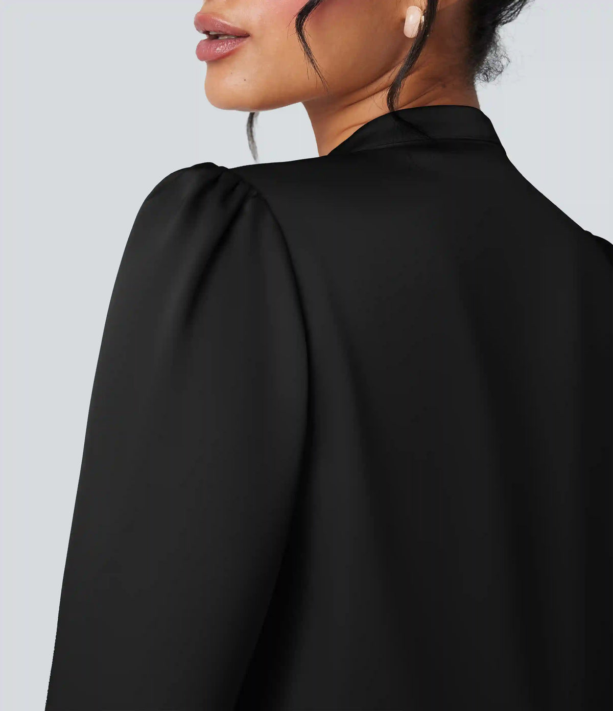 Tie Front Long Sleeve Work Shirt