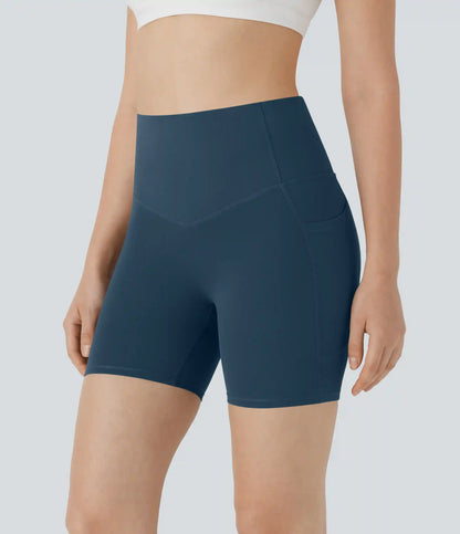 Halara UltraSculpt™ High Waisted Butt Lifting Tummy Control Pocket Shaping Training Biker Shorts 5''