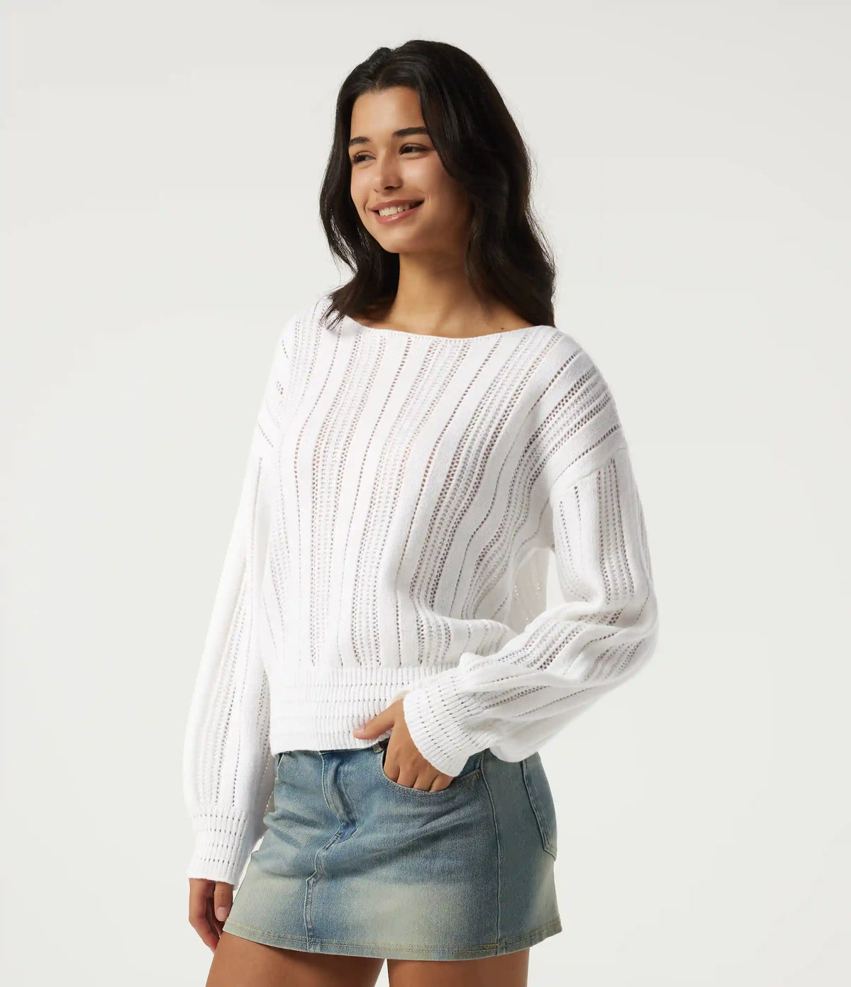 Round Neck Long Sleeve Casual Sweater