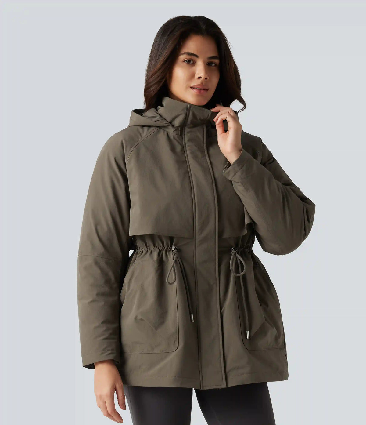 Hooded Long Sleeve Casual Padded Jacket with Pockets