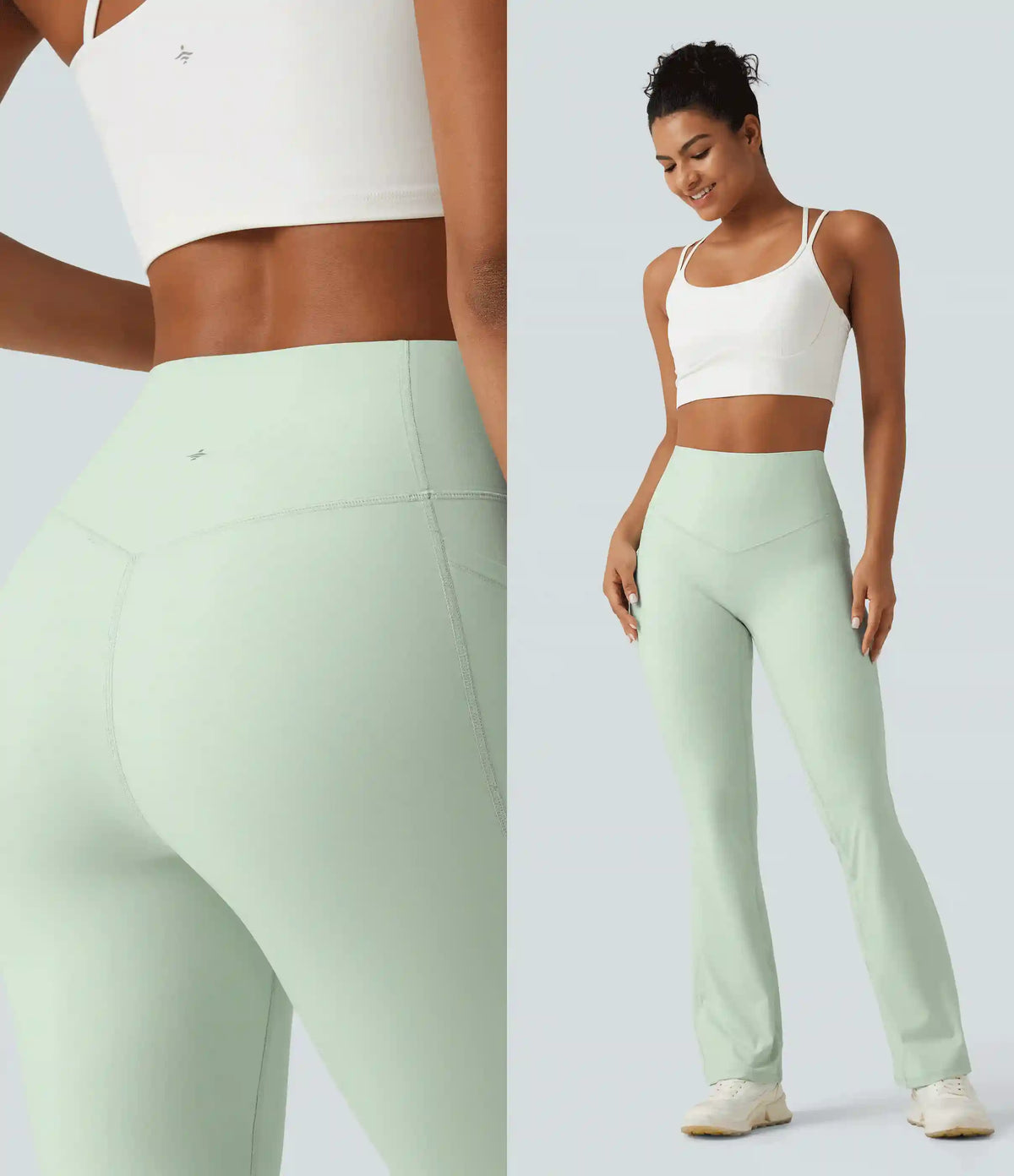 Halara UltraSculpt™ High Waisted Tummy Control Shaping Yoga Bootcut Leggings with Pockets