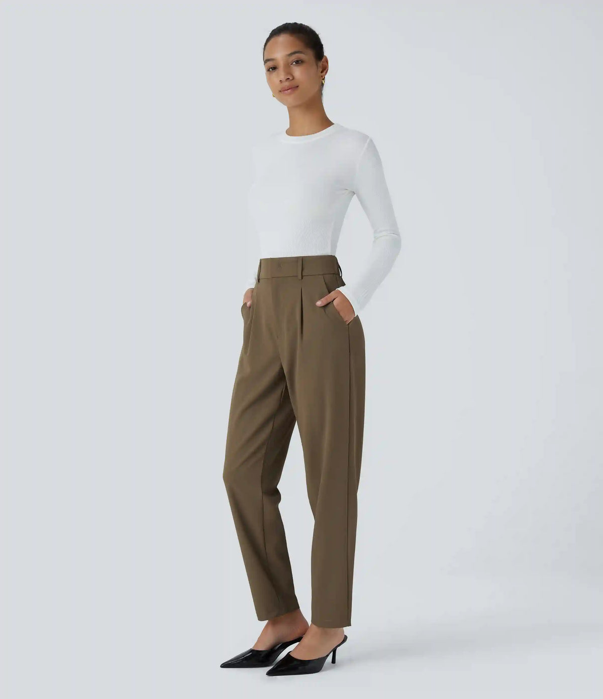 Halara Flex™ High Waisted Pocket Solid Work Tapered Pants