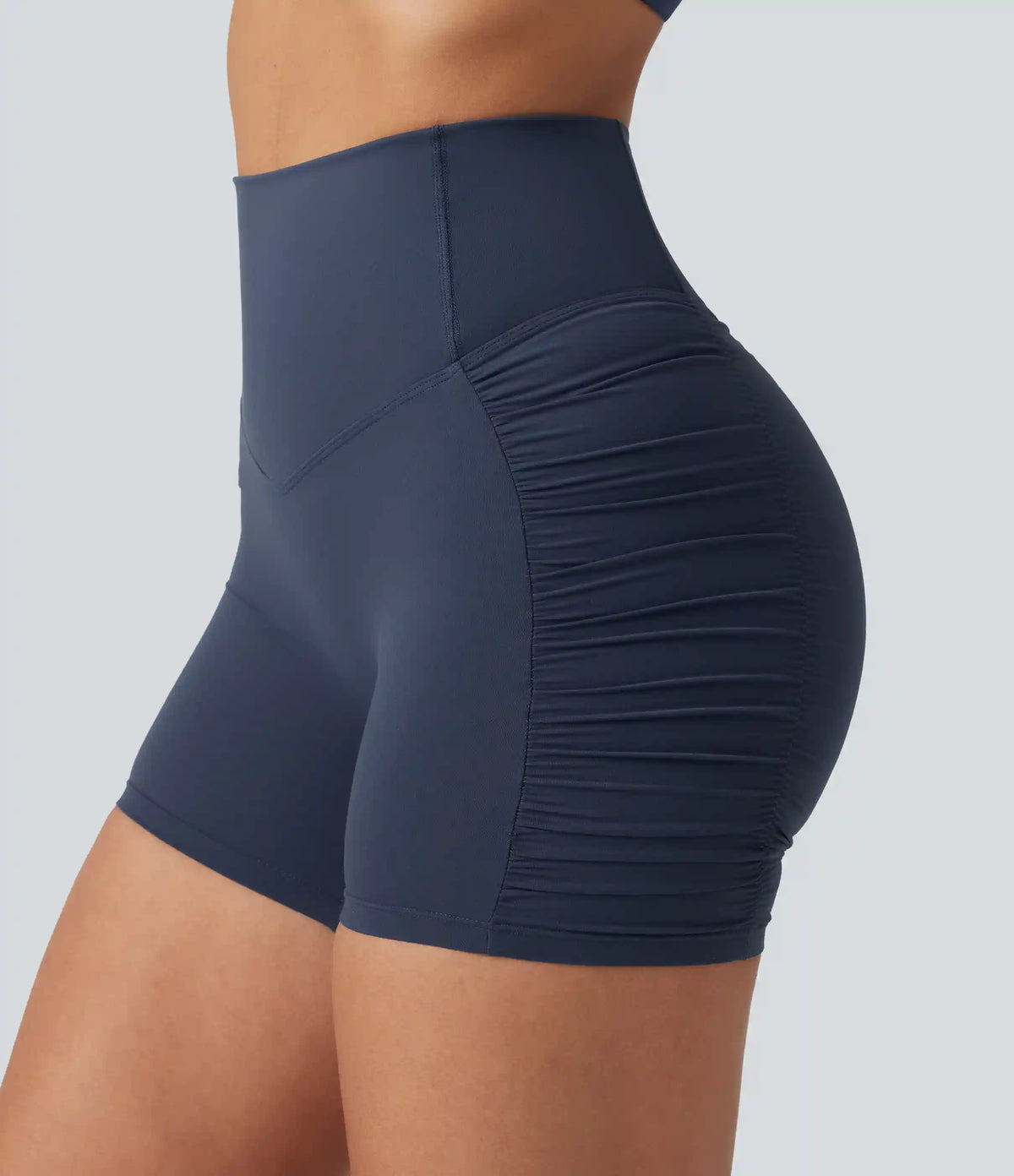 Halara Ultrasculpt™ High Waisted Ruched Scrunch Yoga Biker Shorts 5''