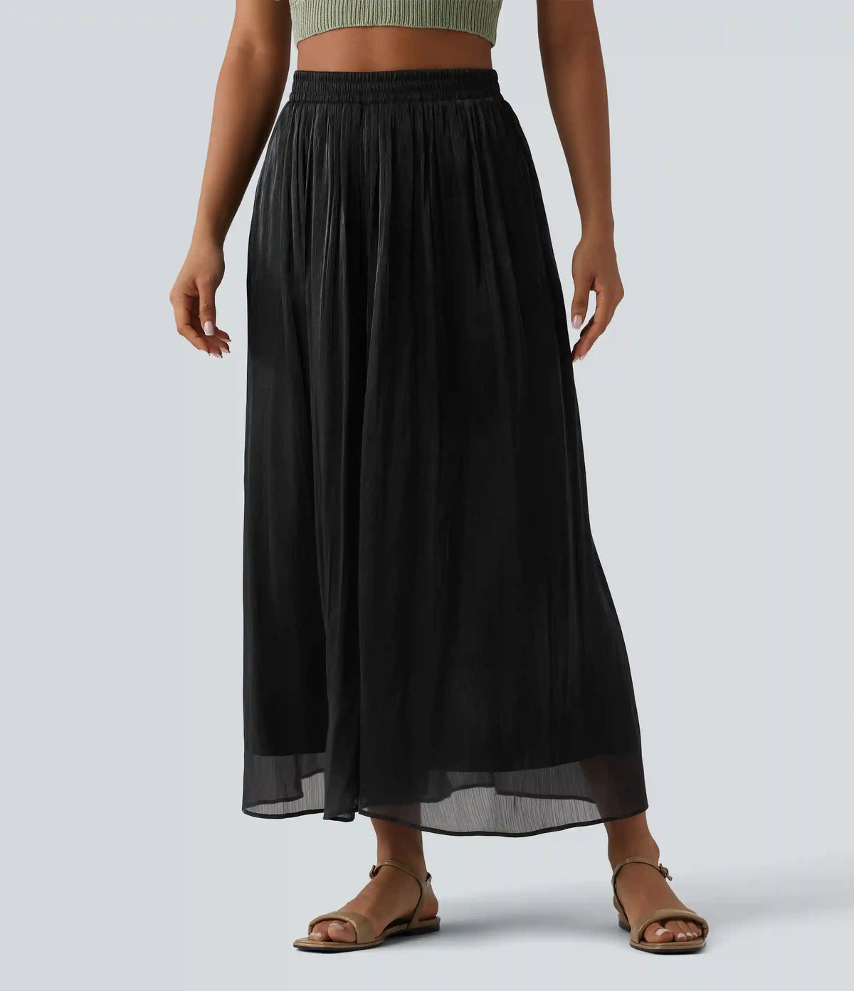 High Waisted Flowy Resort Baggy Pants