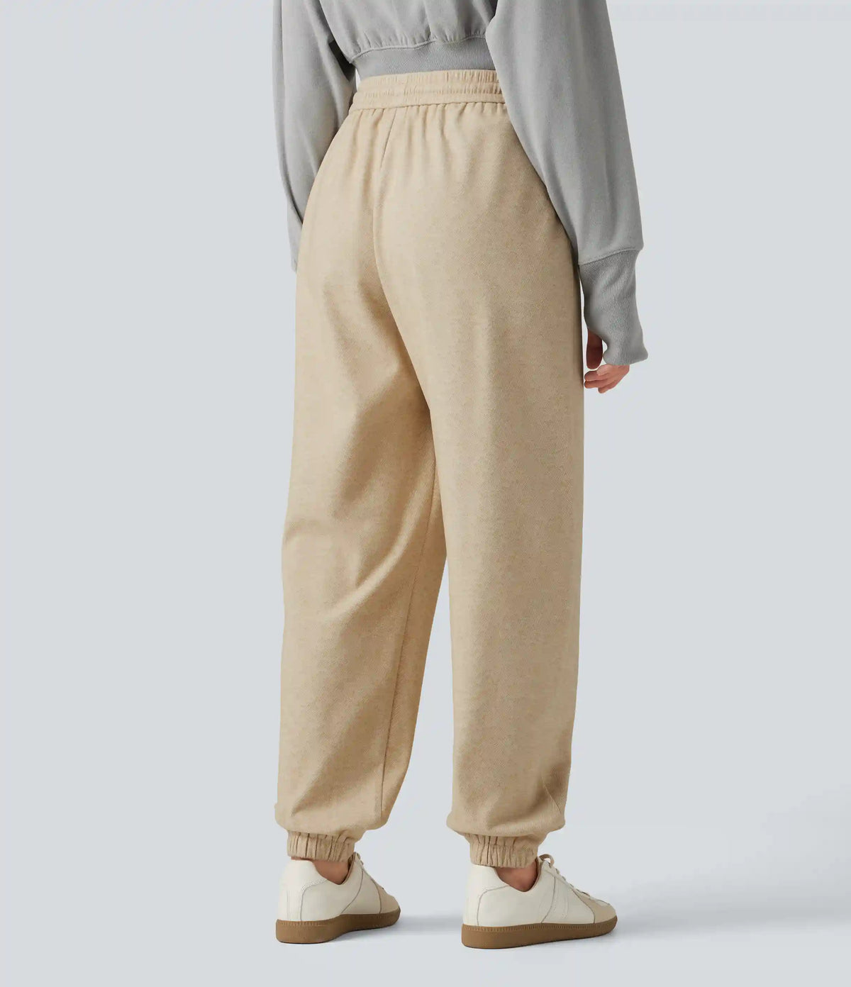 High Waisted Drawstring Casual Joggers with Pockets