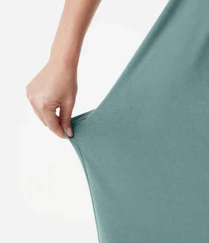 Halter Tie Back Midi Dress with Pockets