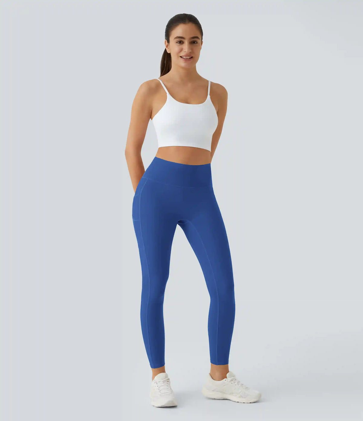 SoftlyZero™ High Waisted Double Pockets Plain Leggings