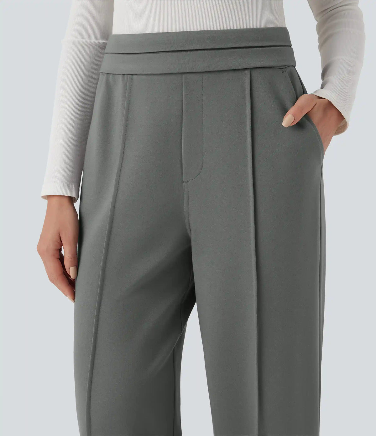Halara Flex™ High Waisted Straight Leg Work Pants with Pockets