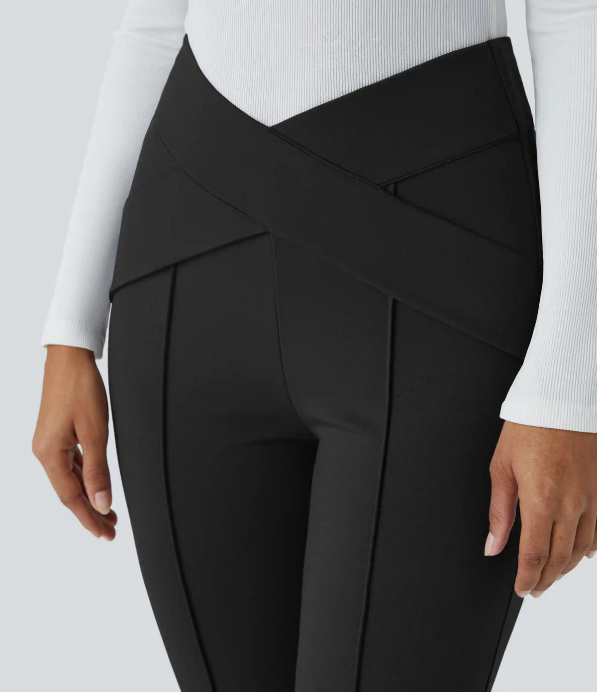 High Waisted Crossover Casual Pants