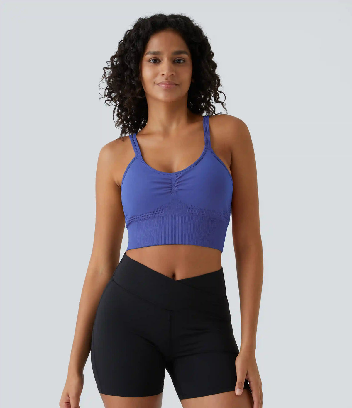 OneForm Seamless Flow Low Support Ruched Double Straps Sports Bra A-D Cups