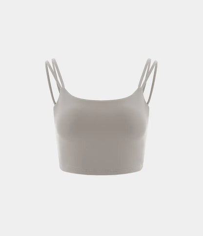 Double Straps Cropped Yoga Tank Top
